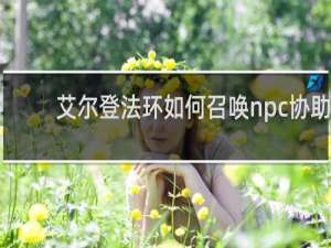 艾尔登法环如何召唤npc协助