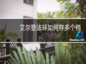 艾尔登法环如何存多个档