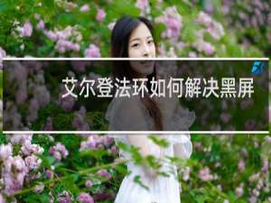 艾尔登法环如何解决黑屏