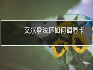 艾尔登法环如何调显卡