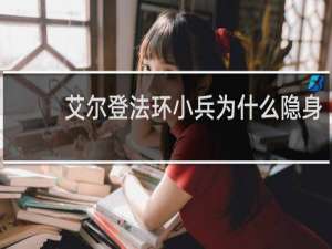 艾尔登法环小兵为什么隐身