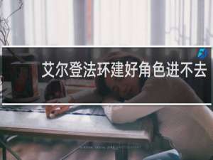 艾尔登法环建好角色进不去