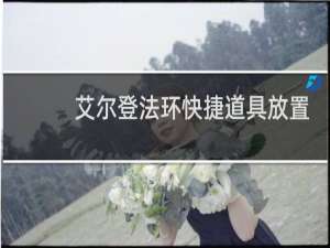 艾尔登法环快捷道具放置