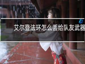 艾尔登法环怎么丢给队友武器