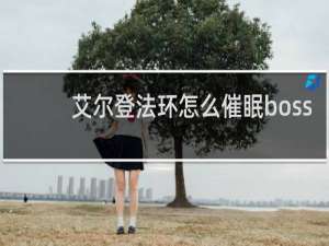 艾尔登法环怎么催眠boss
