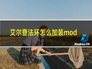 艾尔登法环怎么加装mod