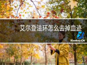 艾尔登法环怎么去掉血迹