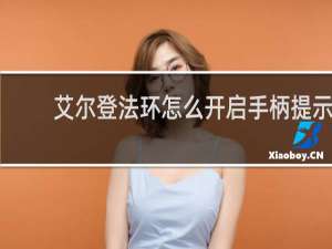 艾尔登法环怎么开启手柄提示