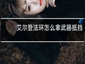 艾尔登法环怎么拿武器抵挡