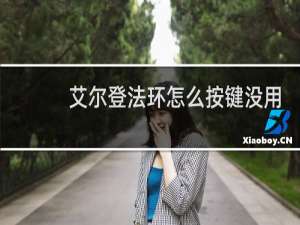 艾尔登法环怎么按键没用