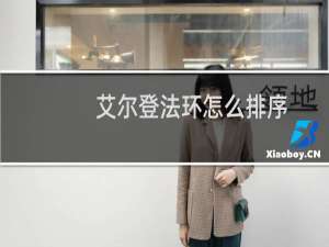 艾尔登法环怎么排序