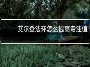 艾尔登法环怎么提高专注值