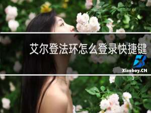 艾尔登法环怎么登录快捷键