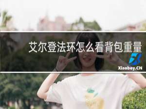 艾尔登法环怎么看背包重量