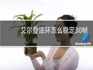 艾尔登法环怎么稳定30帧