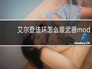 艾尔登法环怎么装武器mod