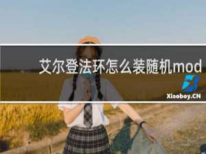 艾尔登法环怎么装随机mod