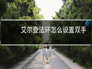 艾尔登法环怎么设置双手
