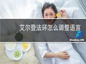 艾尔登法环怎么调整语言