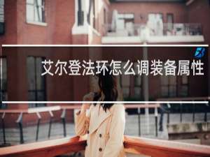 艾尔登法环怎么调装备属性