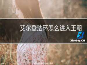 艾尔登法环怎么进入王朝