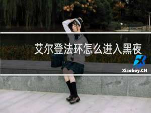 艾尔登法环怎么进入黑夜