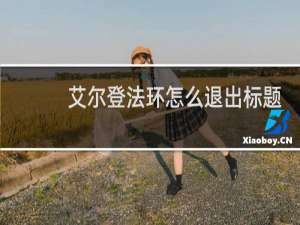 艾尔登法环怎么退出标题