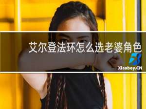 艾尔登法环怎么选老婆角色