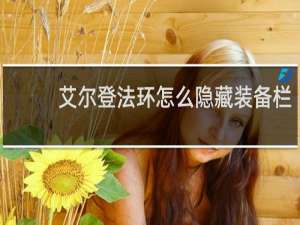 艾尔登法环怎么隐藏装备栏
