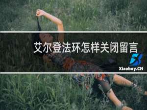 艾尔登法环怎样关闭留言