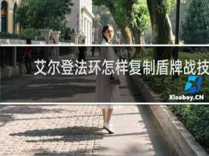 艾尔登法环怎样复制盾牌战技