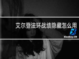 艾尔登法环战绩隐藏怎么用