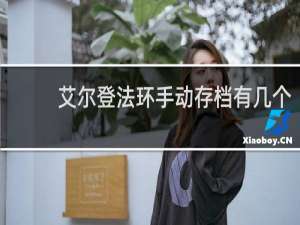 艾尔登法环手动存档有几个