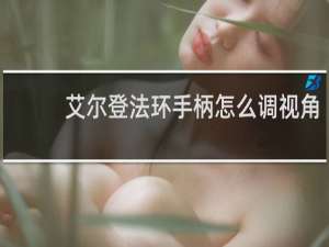 艾尔登法环手柄怎么调视角