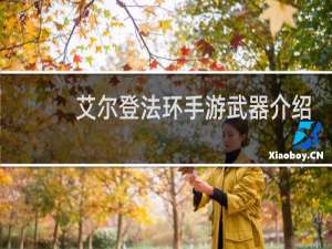 艾尔登法环手游武器介绍