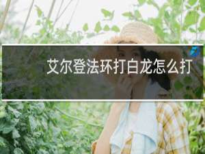 艾尔登法环打白龙怎么打