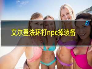 艾尔登法环打npc掉装备