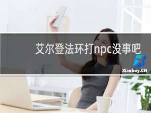 艾尔登法环打npc没事吧