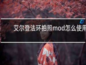 艾尔登法环拍照mod怎么使用