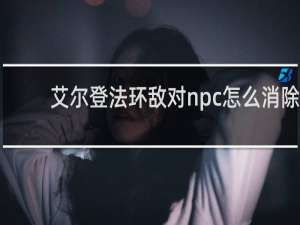 艾尔登法环敌对npc怎么消除