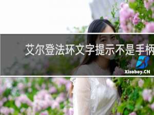 艾尔登法环文字提示不是手柄
