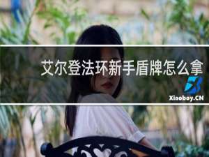 艾尔登法环新手盾牌怎么拿