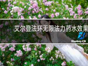 艾尔登法环无限法力药水效果