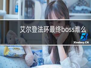 艾尔登法环最终boss难么