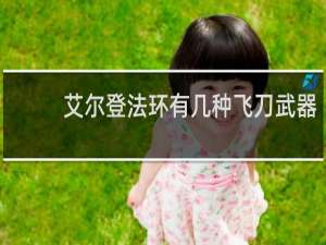 艾尔登法环有几种飞刀武器
