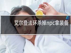 艾尔登法环杀掉npc拿装备