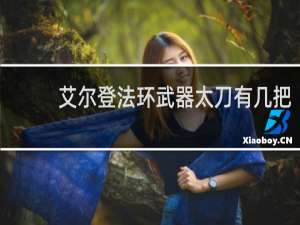 艾尔登法环武器太刀有几把