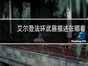 艾尔登法环武器描述在哪看