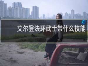 艾尔登法环武士带什么技能