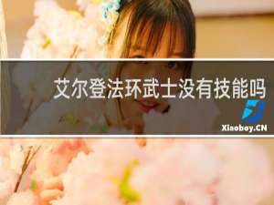 艾尔登法环武士没有技能吗